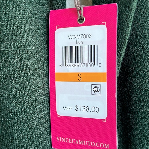 NWT Vince Camuto Bow Back Green Fit & Flare Sweater Dress Size Small - Picture 6 of 12